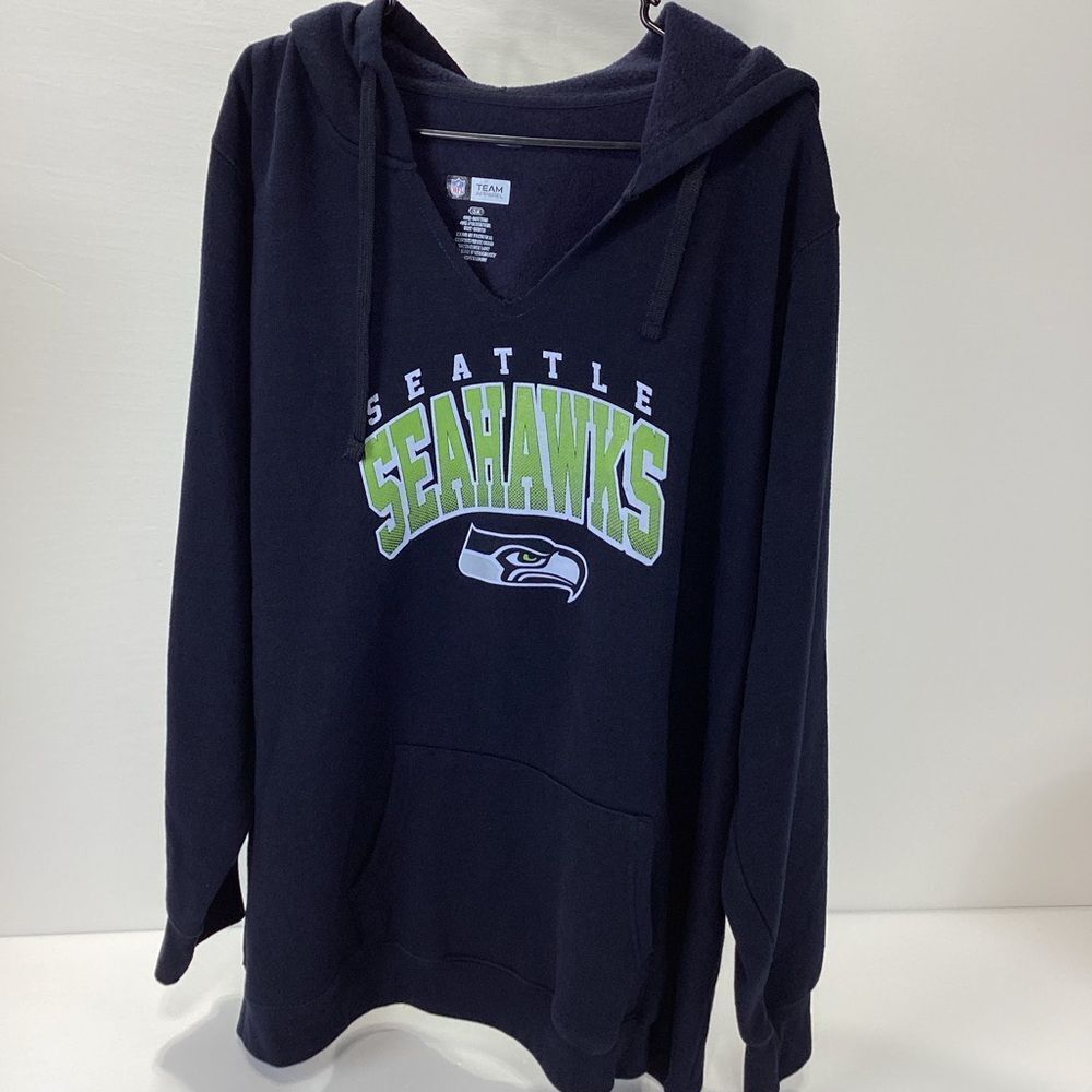 Seattle Seahawks Hoodie NFL Team Apparel V Neck 3X - Picture 2 of 6